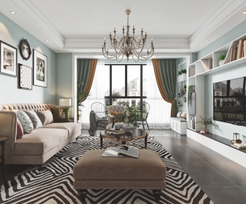 American Style A Living Room-ID:848304994