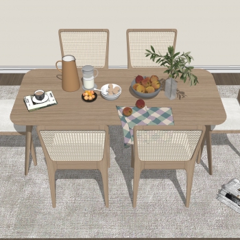 Nordic Style Dining Table And Chairs-ID:383974083