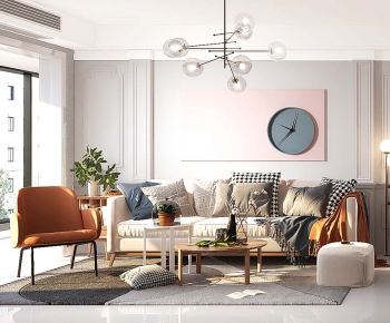 Nordic Style A Living Room-ID:977215052