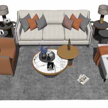 Post Modern Style Sofa Combination-ID:898372897