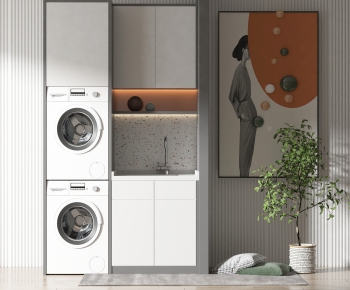 Modern Laundry Cabinet-ID:365165959