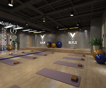Industrial Style Yoga Room-ID:999205111