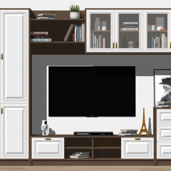Simple European Style TV Cabinet-ID:894515992