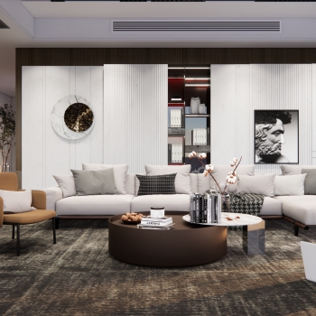 Modern A Living Room-ID:583973886