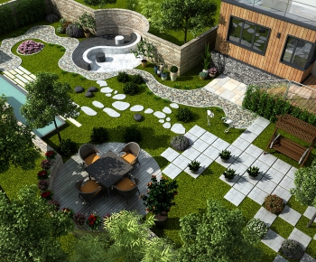 Modern Courtyard/landscape-ID:138560068