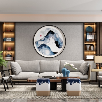 New Chinese Style A Living Room-ID:228688003