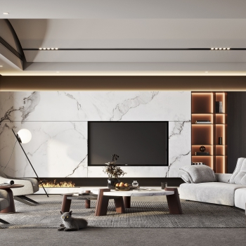 Modern A Living Room-ID:895450182