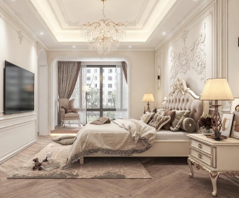 Simple European Style Bedroom-ID:362387908