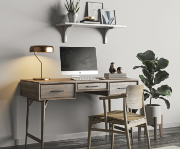 Modern Computer Desk And Chair-ID:497071033