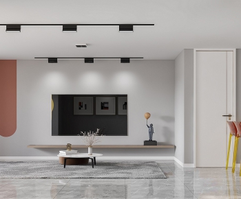 Modern Wabi-sabi Style A Living Room-ID:417922977