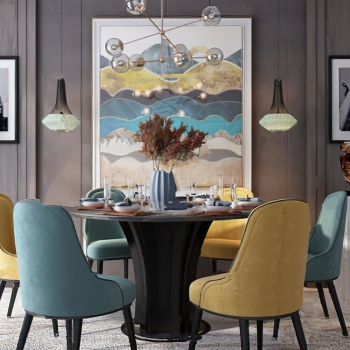 Modern Dining Table And Chairs-ID:764095075
