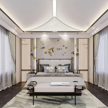 New Chinese Style Bedroom-ID:193440926