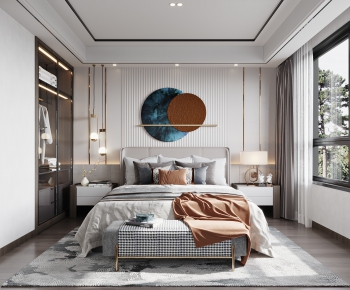 New Chinese Style Bedroom-ID:397236119