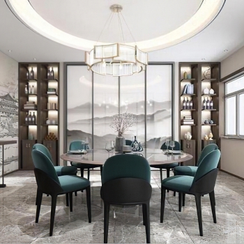 New Chinese Style Dining Room-ID:634779939