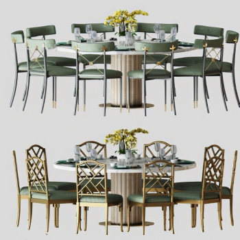 Post Modern Style Dining Table And Chairs-ID:209517969