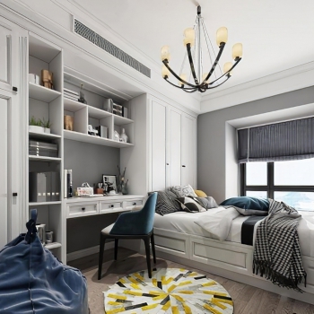 Simple European Style Bedroom-ID:802577972
