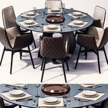 Modern Dining Table And Chairs-ID:832058911
