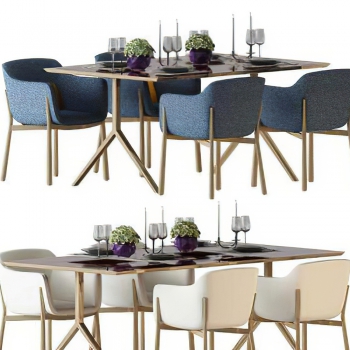 Modern Dining Table And Chairs-ID:856558086