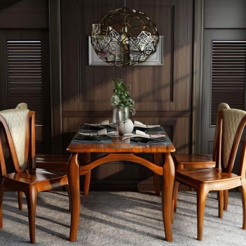 American Style Dining Table And Chairs-ID:438868059