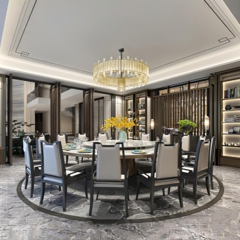 New Chinese Style Dining Room-ID:357069976