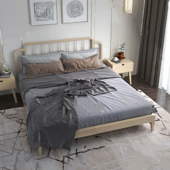 Nordic Style Double Bed-ID:509613993