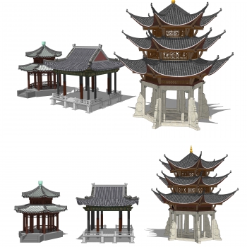 Chinese Style Ancient Architectural Buildings-ID:500096089