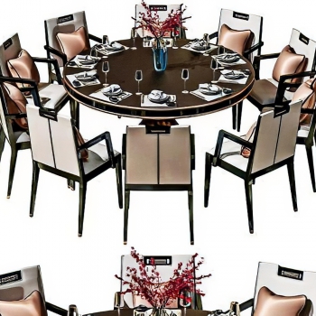 New Chinese Style Dining Table And Chairs-ID:378542901