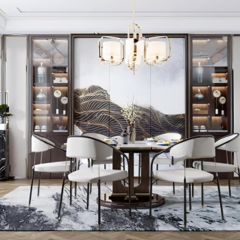 New Chinese Style Dining Room-ID:797833928