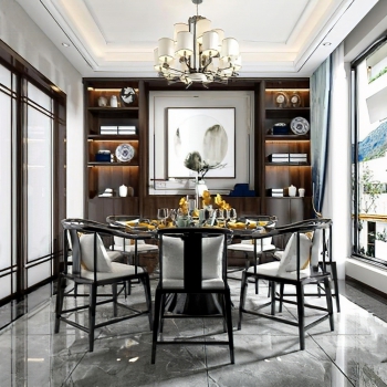 New Chinese Style Dining Room-ID:264627932
