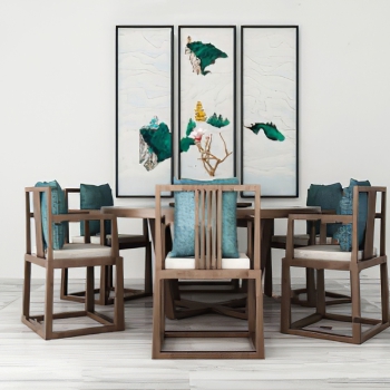 New Chinese Style Dining Table And Chairs-ID:977406987