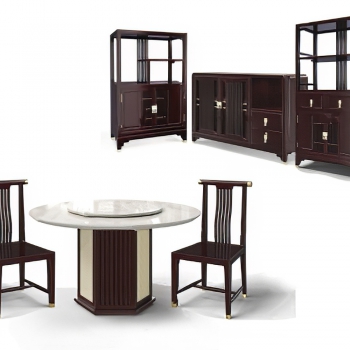 New Chinese Style Dining Table And Chairs-ID:413410909