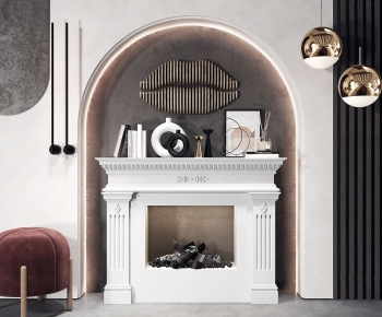 Simple European Style Fireplace-ID:560174943