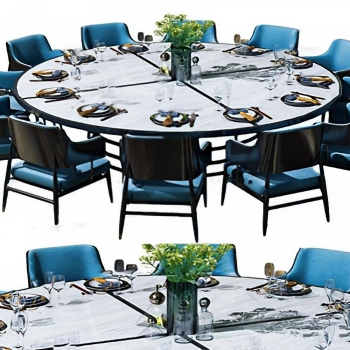 New Chinese Style Dining Table And Chairs-ID:127197981