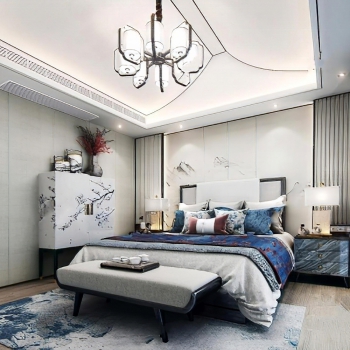 New Chinese Style Bedroom-ID:143930915