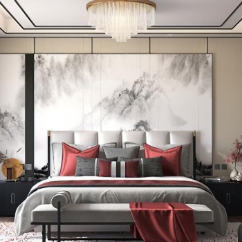 New Chinese Style Bedroom-ID:346322061