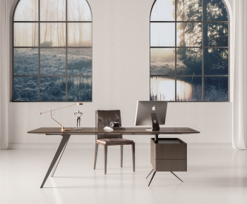 Modern Computer Desk And Chair-ID:135867126