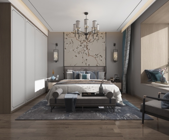 New Chinese Style Bedroom-ID:705421926