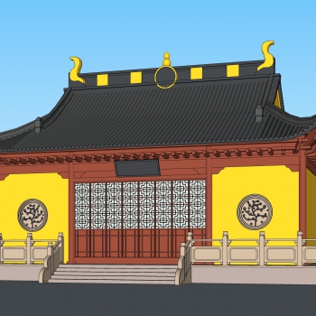 中式古建筑寺庙-ID:981019971