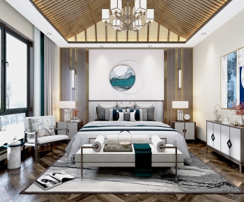 New Chinese Style Bedroom-ID:840580942