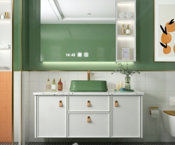 Nordic Style Bathroom Cabinet-ID:413743974