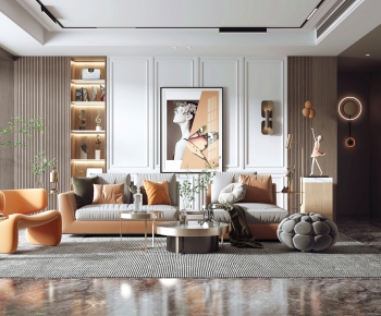 Modern A Living Room-ID:237035993