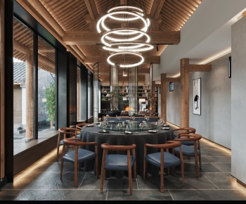 新中式酒店空间餐厅-ID:187479021