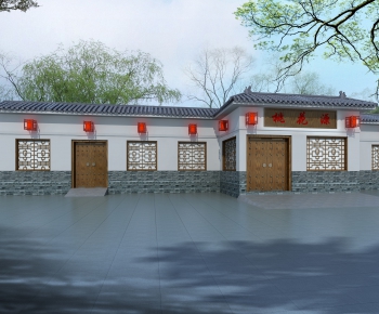 New Chinese Style Facade Element-ID:650219924