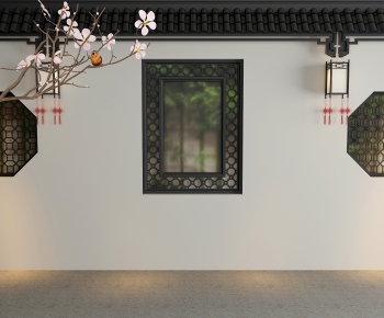 Chinese Style TV Wall-ID:702723035
