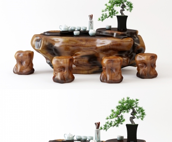 Chinese Style New Chinese Style Tea Tables And Chairs-ID:692830171