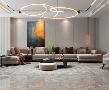 Modern A Living Room-ID:627194887