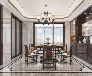 New Chinese Style Dining Room-ID:313009025