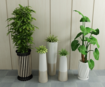 Modern Potted Green Plant-ID:664279944