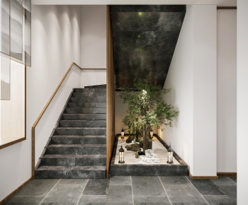 New Chinese Style Stairwell-ID:702322961