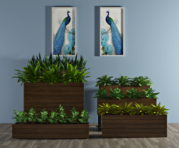 Modern Potted Green Plant-ID:945990099